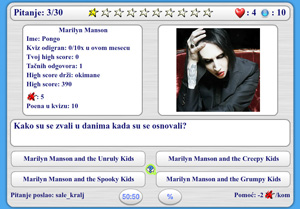 Slika kviza pod nazivom Marilyn Manson