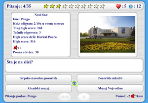 Slika kviza pod nazivom Novi Sad