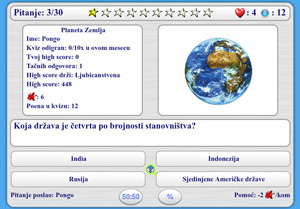 Slika kviza pod nazivom Planeta Zemlja