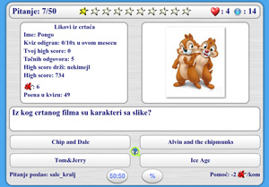 Slika kviza pod nazivom Likovi iz crtaća