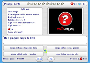 Slika kviza pod nazivom Opšti kviz