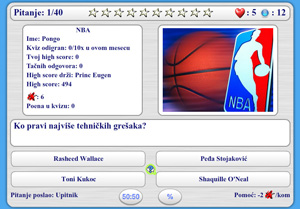 Slika kviza pod nazivom NBA