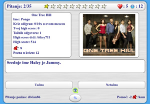 Slika kviza pod nazivom One Tree Hill