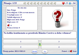 Slika kviza pod nazivom Ko zna zna