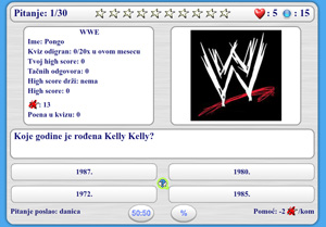 Slika kviza pod nazivom WWE